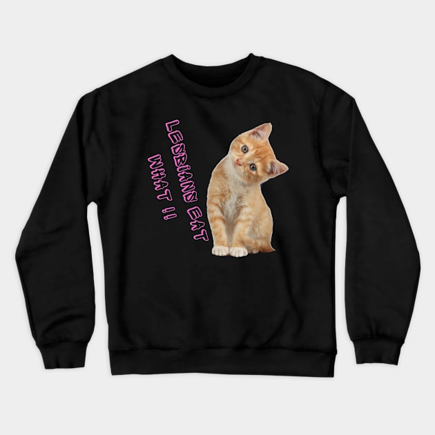 Lesbians Eat What? Crewneck Sweatshirt by Qurax